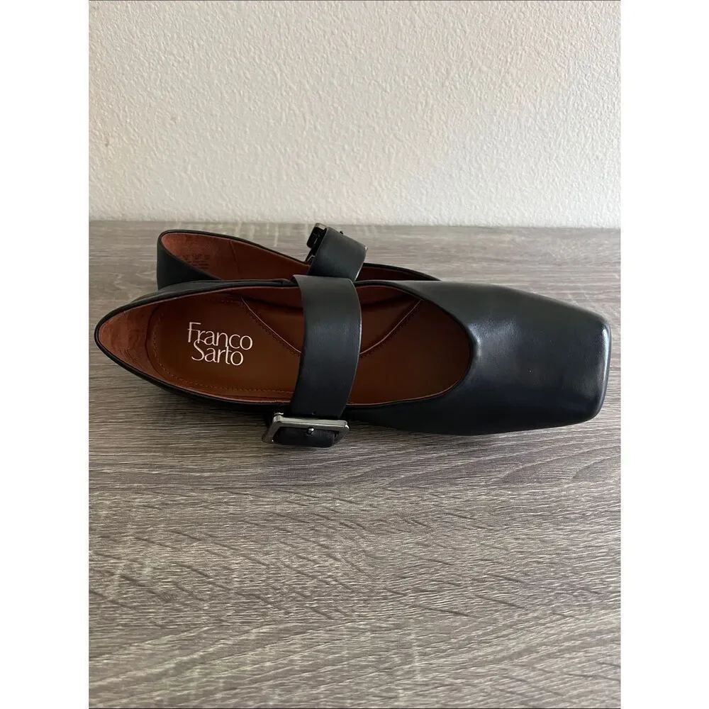 New Franco Sarto Oakes Mary Jane Black Leather 8.5M - Picture 6 of 9
